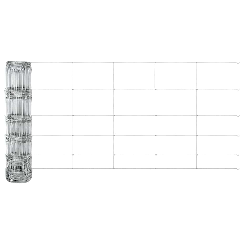 vidaXL Φράχτης Πεδίων 0.8x50 μ Γαλβανισμένο Χάλυβα