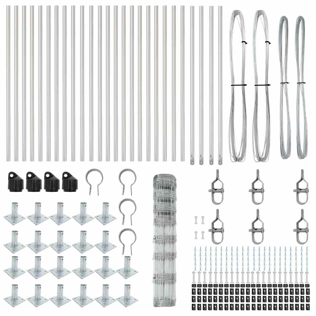 vidaXL Κάγκελο Περιοχής 1x50 μ Γαλβανισμένο Χάλυβα