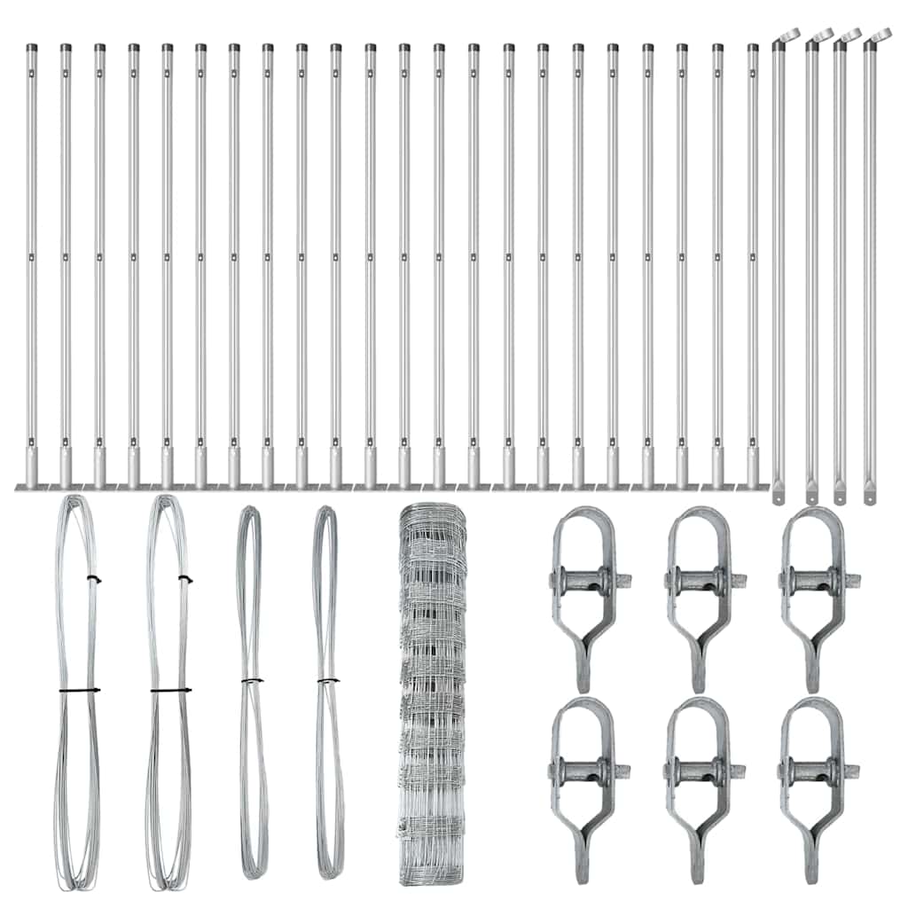 vidaXL Φράχτης 1x50 μ Γαλβανισμένο Ατσάλι