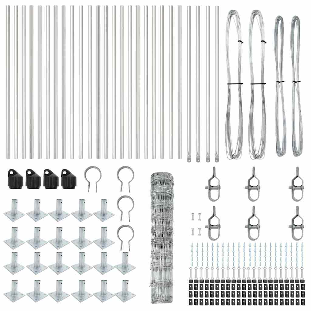 vidaXL Φράχτης 1x50 μ Γαλβανισμένο Ατσάλι