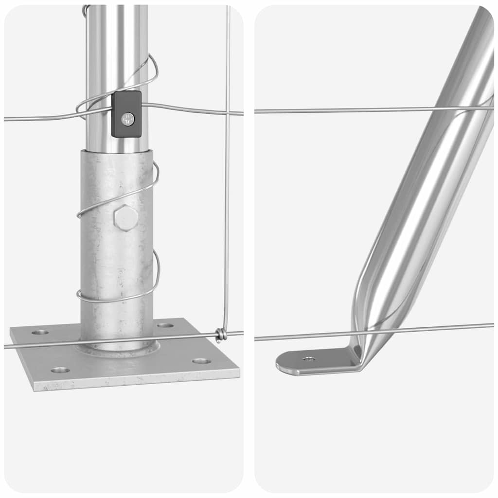 vidaXL Στύλος Περιφράξεων Γαλβανισμένο 50 x 1,2 m Ατσάλι