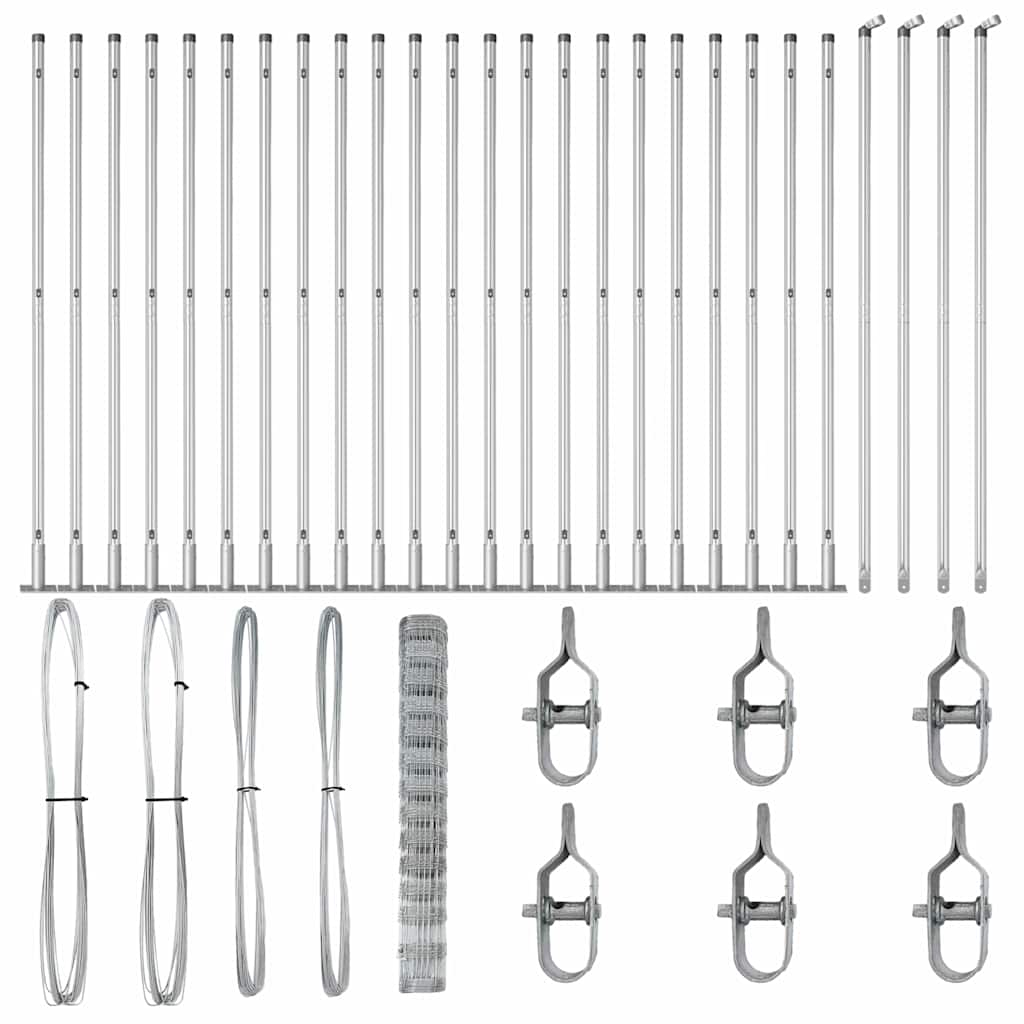 vidaXL Περίφραξη Αγρού 1.4x50 μ Γαλβανισμένο Ατσάλι