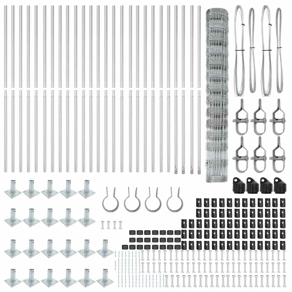 vidaXL Περίφραξη Αγρού 1.4x50 μ Γαλβανισμένο Ατσάλι