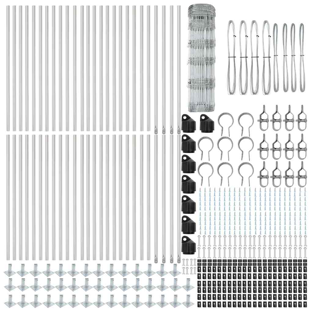 vidaXL Φράχτης Αγρού 0.8x100 μ Ψευδάργυρος