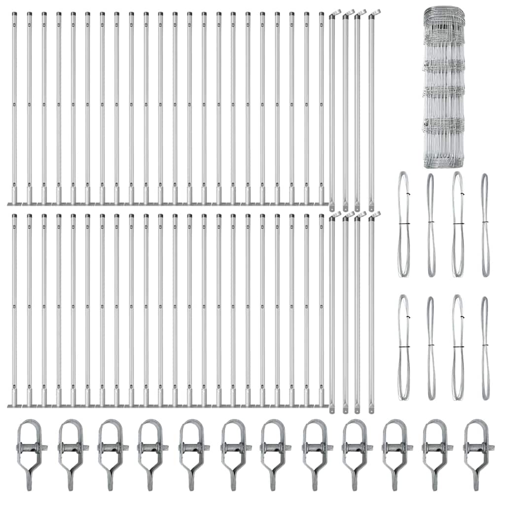 vidaXL Φράχτης Αγρού 0.8x100 μ Ψευδάργυρος
