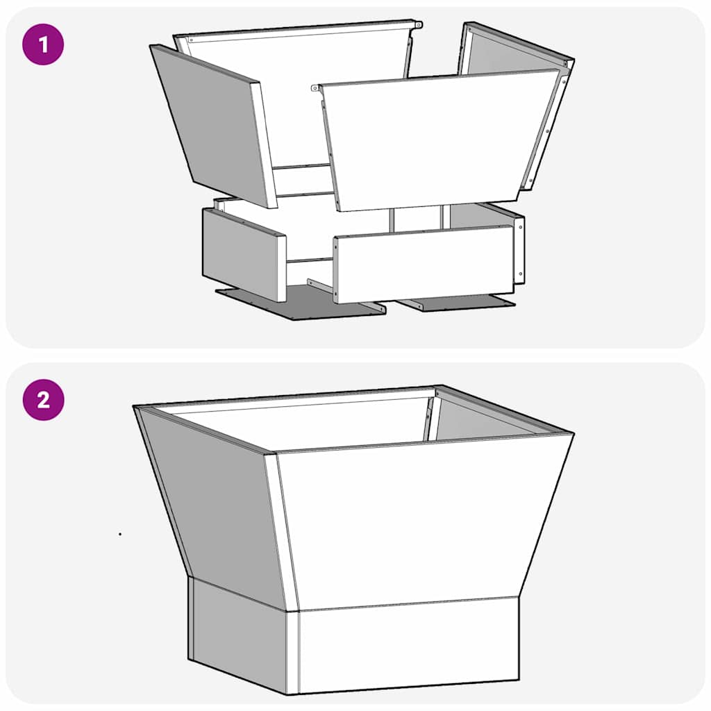 vidaXL Φωτιά Καφέ 40 x 40 x 35 cm Ατσάλι Σκληρυθέν στον Αέρα