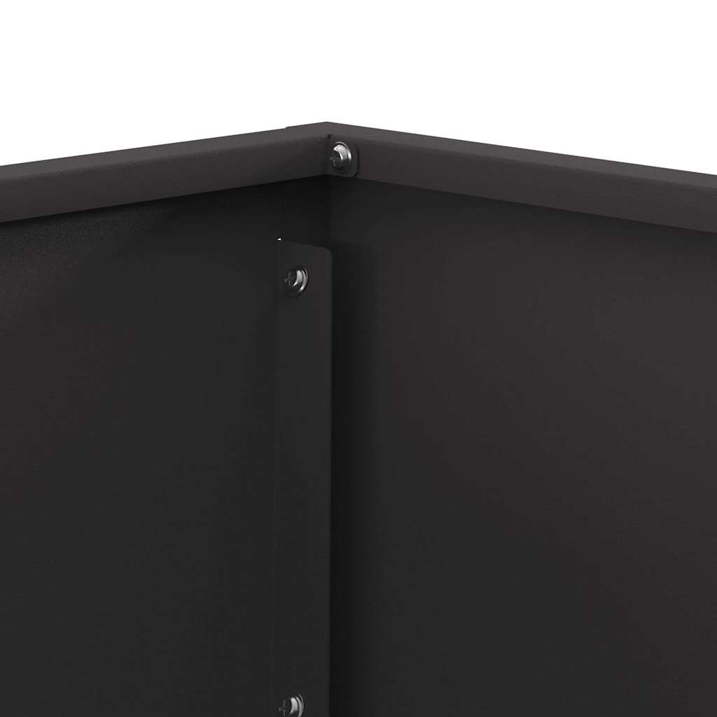 vidaXL Φωτιά σε μπολ Μαύρο 60 x 60 x 35 cm Ατσάλι Σκληρυθέν στον Αέρα