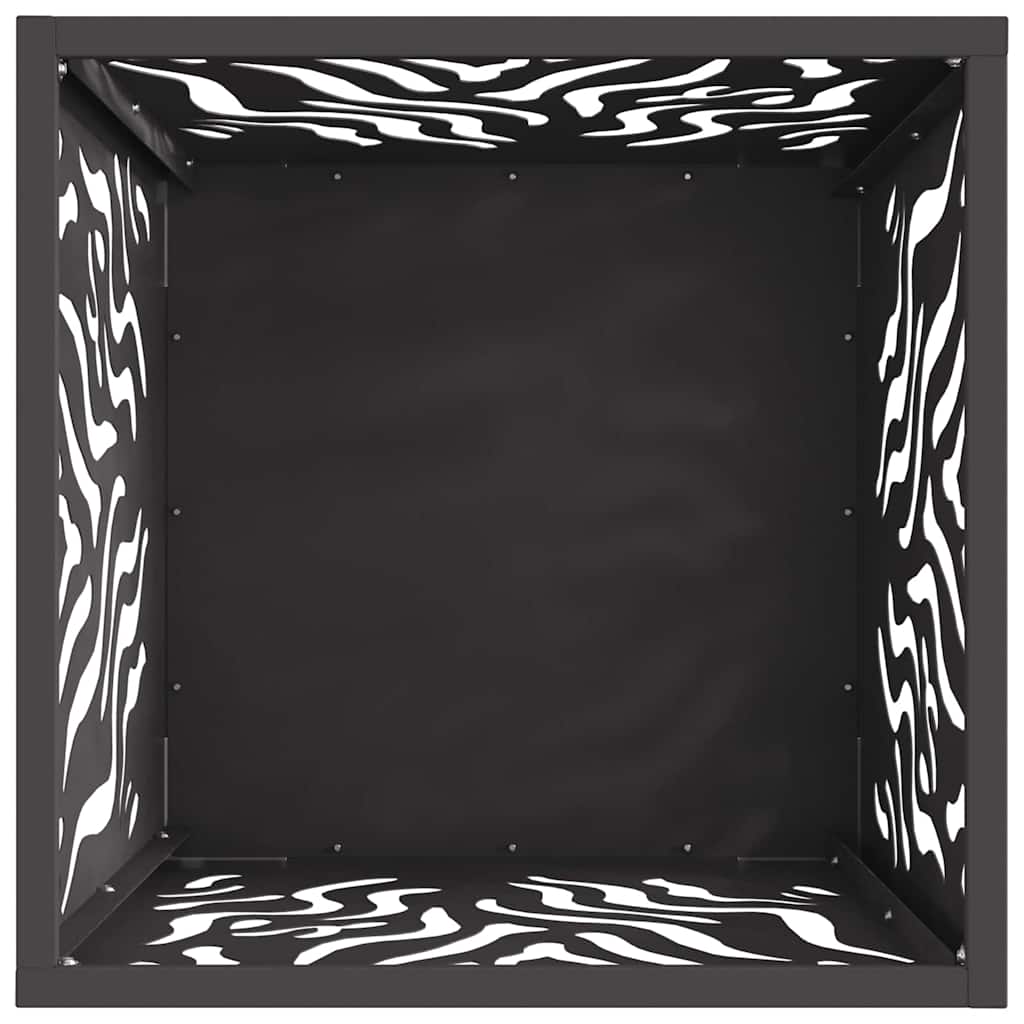 vidaXL Φωτιά Μαύρο 40 x 40 x 40 cm Ατσάλι