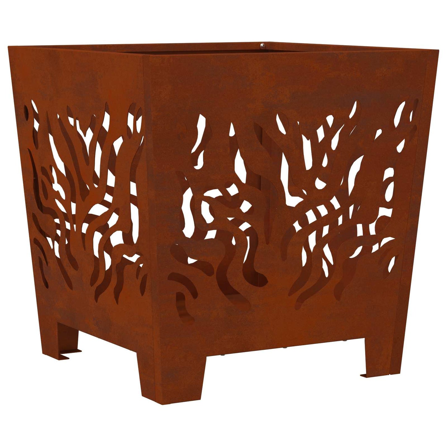 vidaXL Φωτιά Καφέ 40 x 40 x 40 cm Ατσάλι