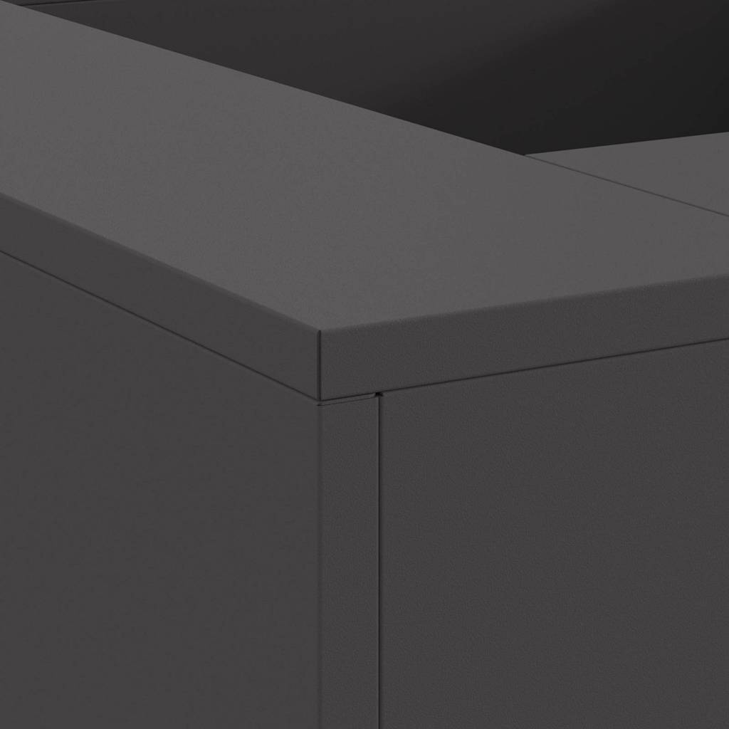 vidaXL Φωτιά Μαύρο 80 x 80 x 40 cm Ατσάλι