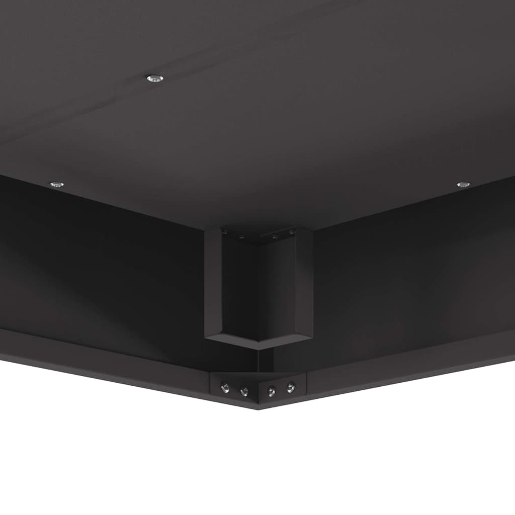 vidaXL Φωτιά Μαύρο 80 x 80 x 40 cm Ατσάλι