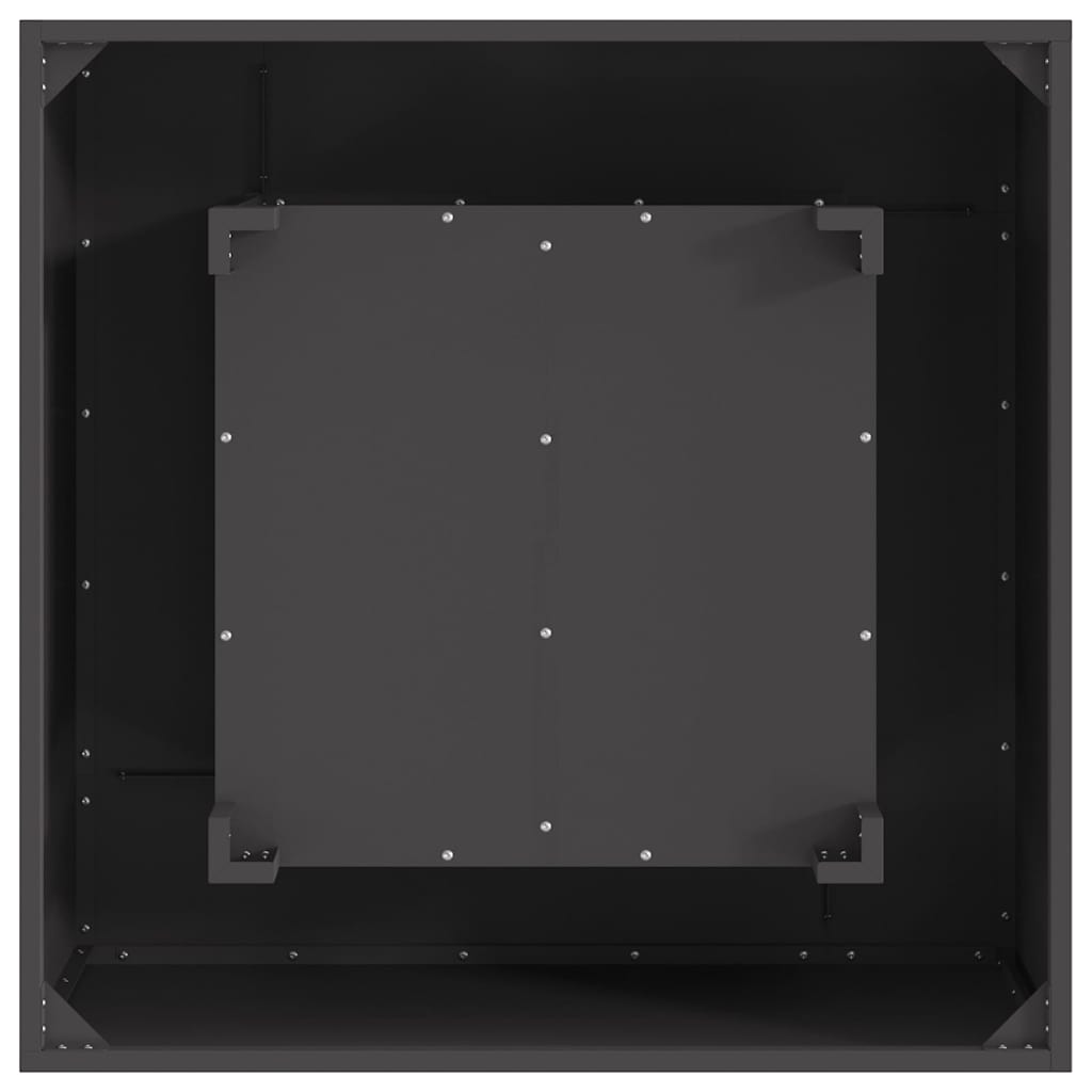 vidaXL Φωτιά Μαύρο 80 x 80 x 40 cm Ατσάλι