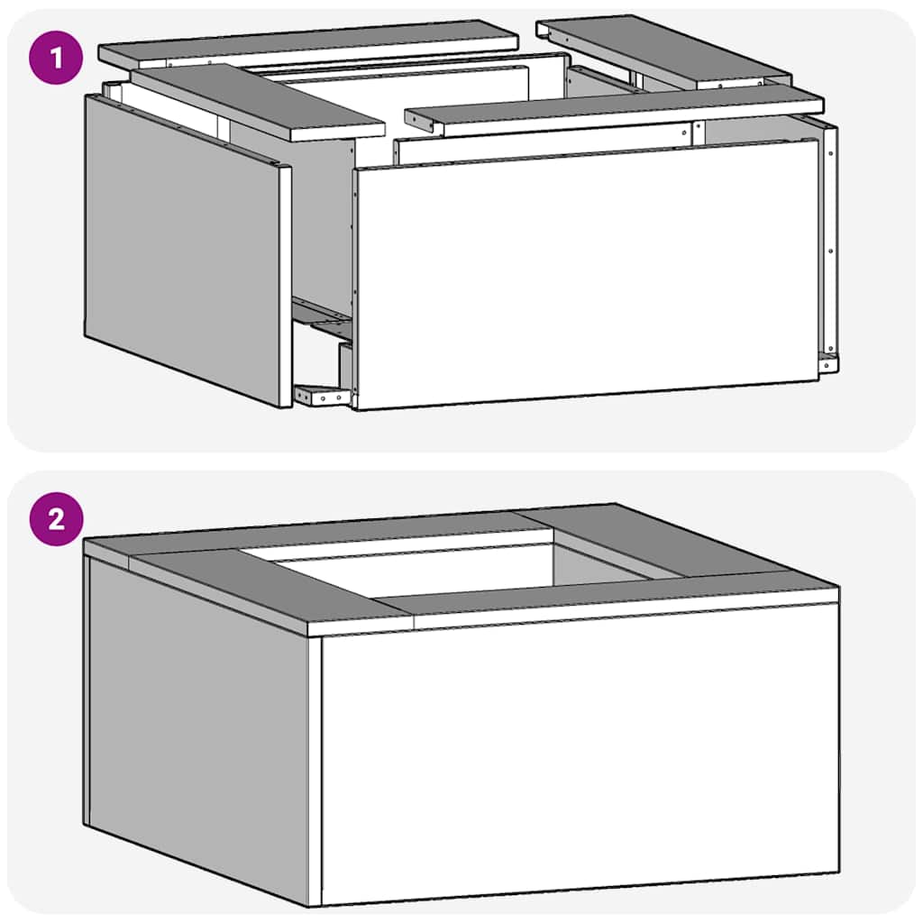 vidaXL Φωτιά Μαύρο 80 x 80 x 40 cm Ατσάλι