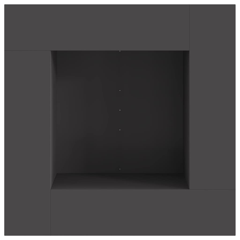 vidaXL Φωτιά Μαύρο 80 x 80 x 40 cm Ατσάλι