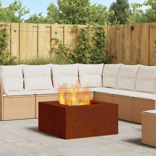 vidaXL Φωτιά Μπολ Σκ rusty 80 x 80 x 40 cm Ατσάλι Σκληρυθέν στον Αέρα