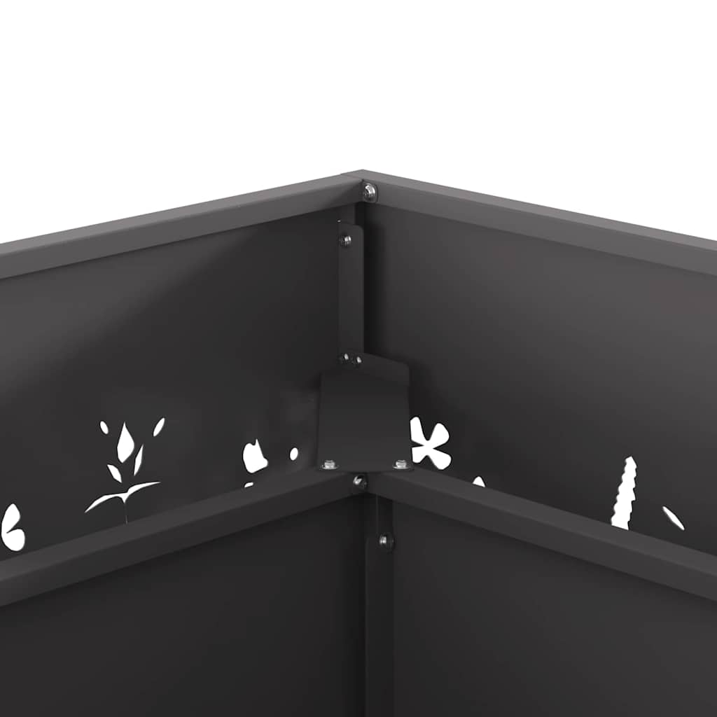 vidaXL Φωτιά Μαύρο 60 x 60 x 30 cm Ατσάλι