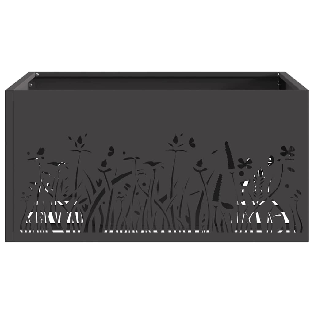 vidaXL Φωτιά Μαύρο 60 x 60 x 30 cm Ατσάλι