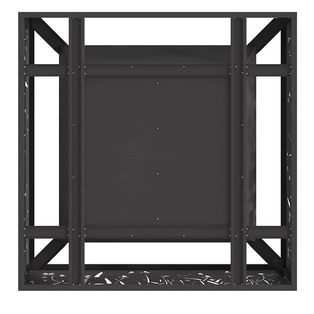 vidaXL Φωτιά Μαύρο 80 x 80 x 30 cm Ατσάλι