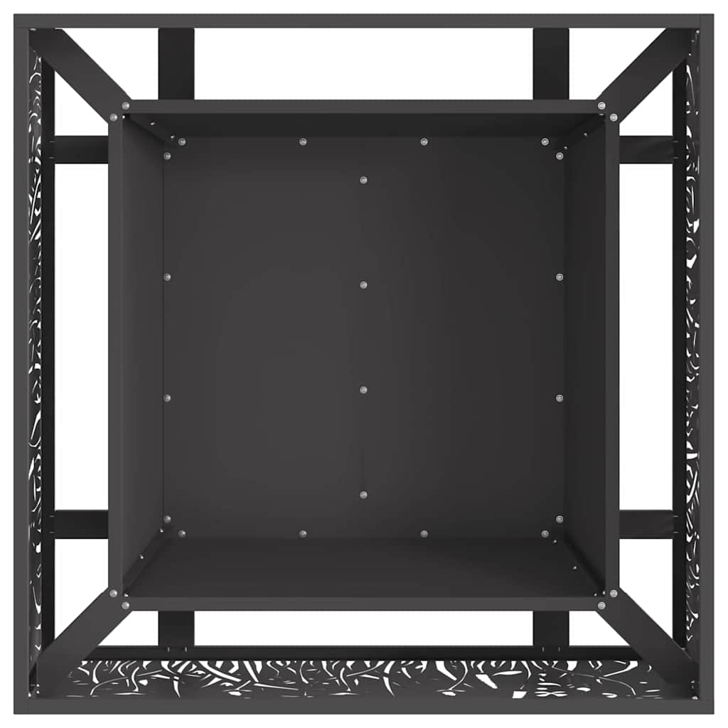 vidaXL Φωτιά Μαύρο 80 x 80 x 30 cm Ατσάλι