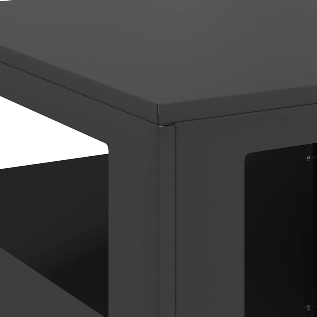 vidaXL Φωτιά Μαύρο 35 x 35 x 100 εκ Ατσάλι