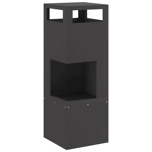 vidaXL Φωτιά Μπολ Μαύρο 35 x 35 x 100 εκ Ατσάλι Σκληρυθέν στον Αέρα