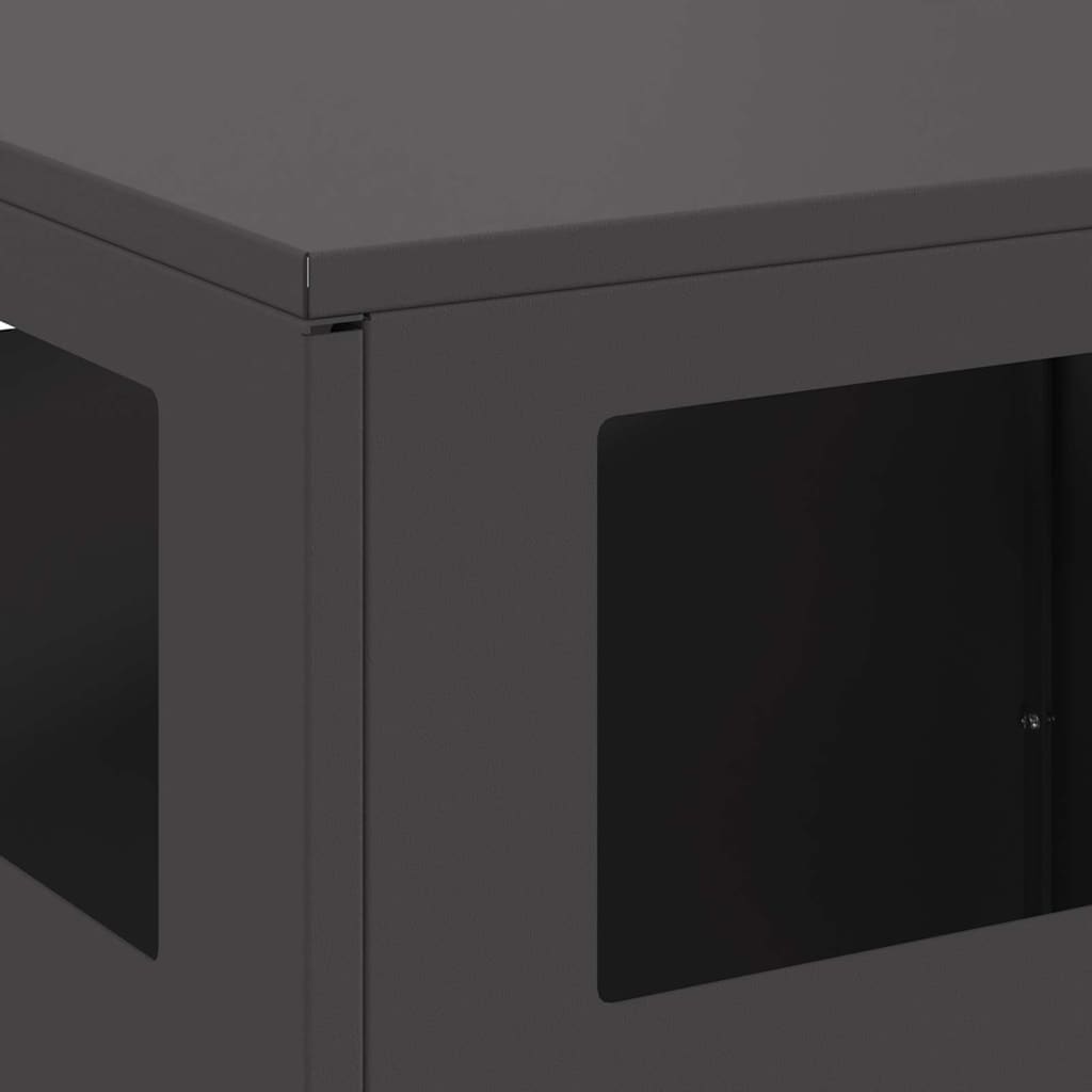 vidaXL Φωτιά Μαύρο 50 x 50 x 100 cm Ατσάλι