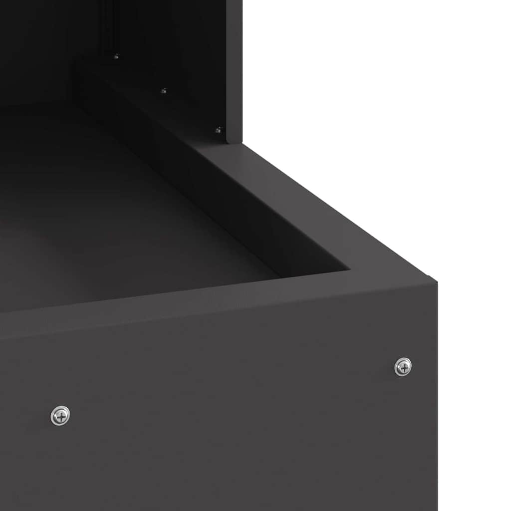 vidaXL Φωτιά Μαύρο 50 x 50 x 100 cm Ατσάλι