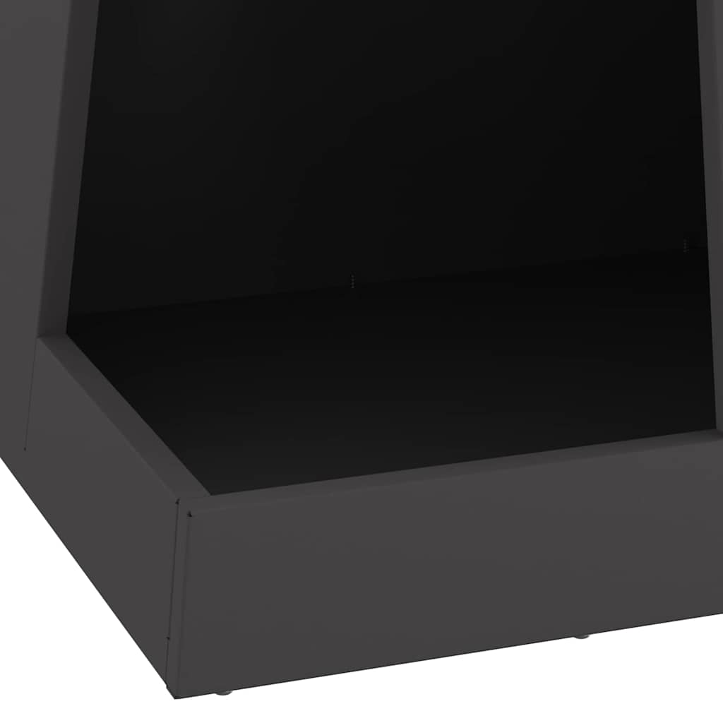vidaXL Φωτιά Μαύρο 35 x 35 x 100 εκ Ατσάλι