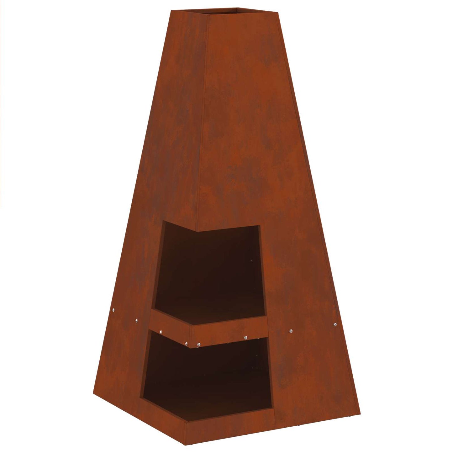 vidaXL Φωτιά Καφέ 50 x 50 x 100 cm Ατσάλι