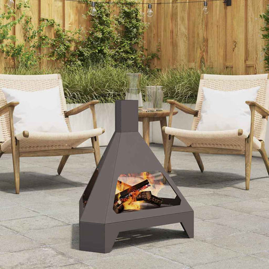 vidaXL Φωτιά σε μπολ Μαύρο 50 x 43 x 52 εκ. Ατσάλι Σκληρυθέν στον Αέρα