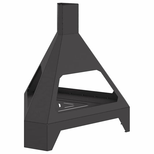 vidaXL Φωτιά σε μπολ Μαύρο 50 x 43 x 52 εκ. Ατσάλι Σκληρυθέν στον Αέρα