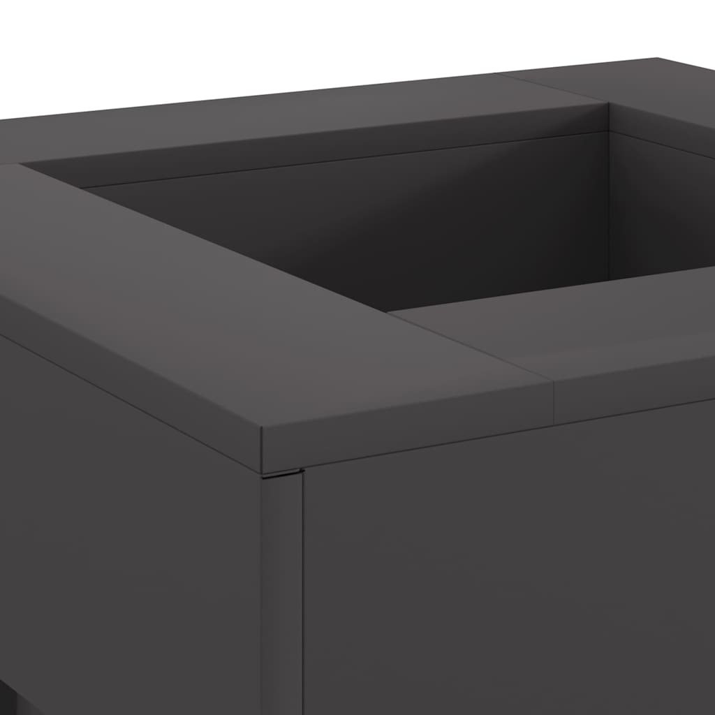 vidaXL Φωτιά σε μπολ Μαύρο 60 x 60 x 30 cm Ατσάλι Σκληρυθέν στον Αέρα