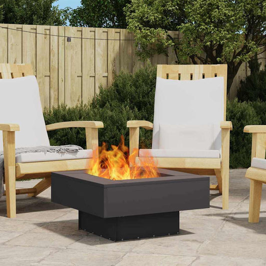 vidaXL Φωτιά σε μπολ Μαύρο 60 x 60 x 30 cm Ατσάλι Σκληρυθέν στον Αέρα