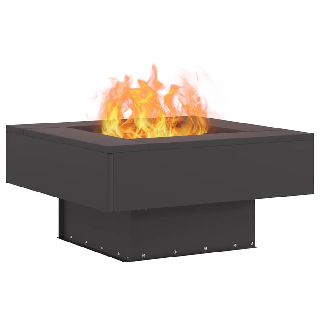vidaXL Φωτιά σε μπολ Μαύρο 60 x 60 x 30 cm Ατσάλι Σκληρυθέν στον Αέρα