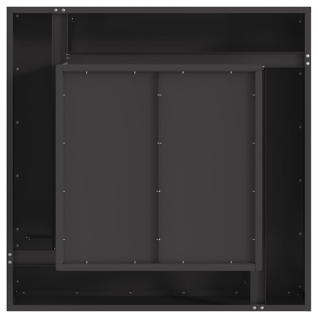 vidaXL Φωτιά Μαύρο 80 x 80 x 40 cm Ατσάλι