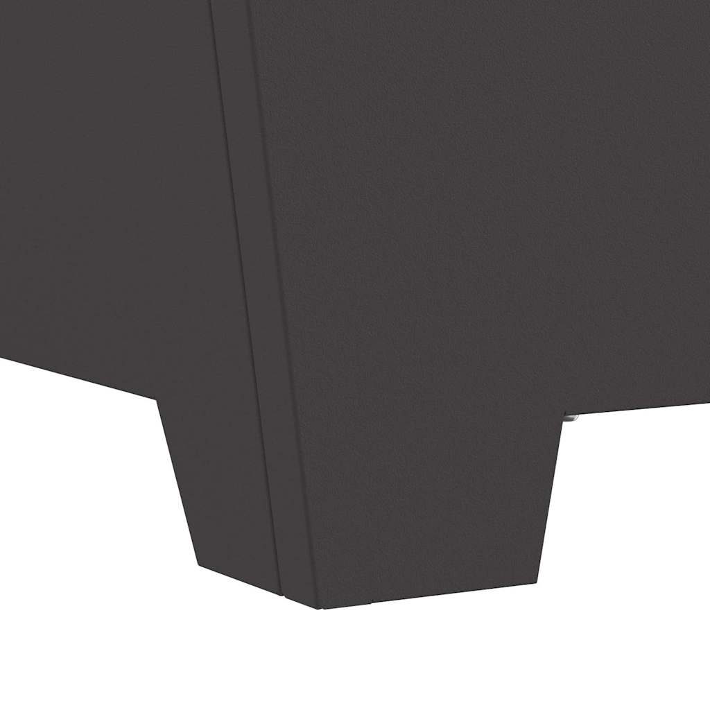 vidaXL Φωτιά Μπολ Μαύρο 80 x 80 x 40 cm Ατσάλι Σκληρυθέν στον Αέρα