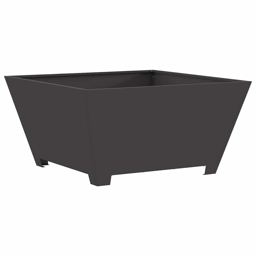 vidaXL Φωτιά Μπολ Μαύρο 80 x 80 x 40 cm Ατσάλι Σκληρυθέν στον Αέρα