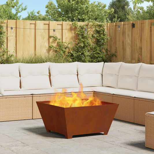 vidaXL Φωτιά σε μπολ Σκ rusty 80 x 80 x 40 cm