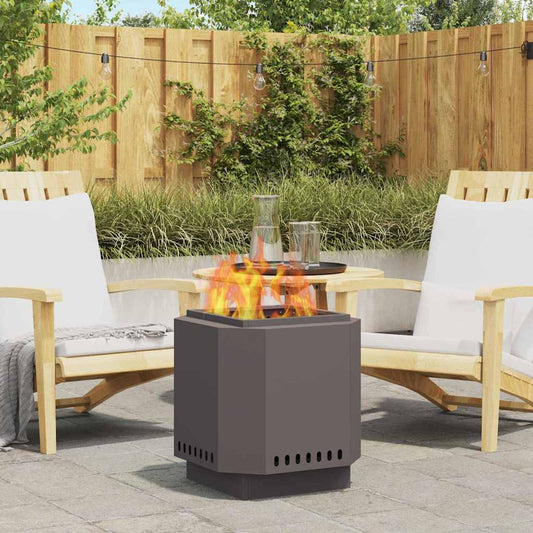 vidaXL Σόμπα Φωτιάς Χωρίς Καπνό Μαύρο 48 x 48 x 51 cm Ατσάλι