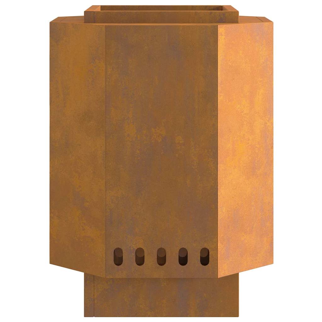 vidaXL Σόμπα Φωτιάς Χωρίς Καπνό Καφέ 38 x 38 x 51 cm Ατσάλι καιρό