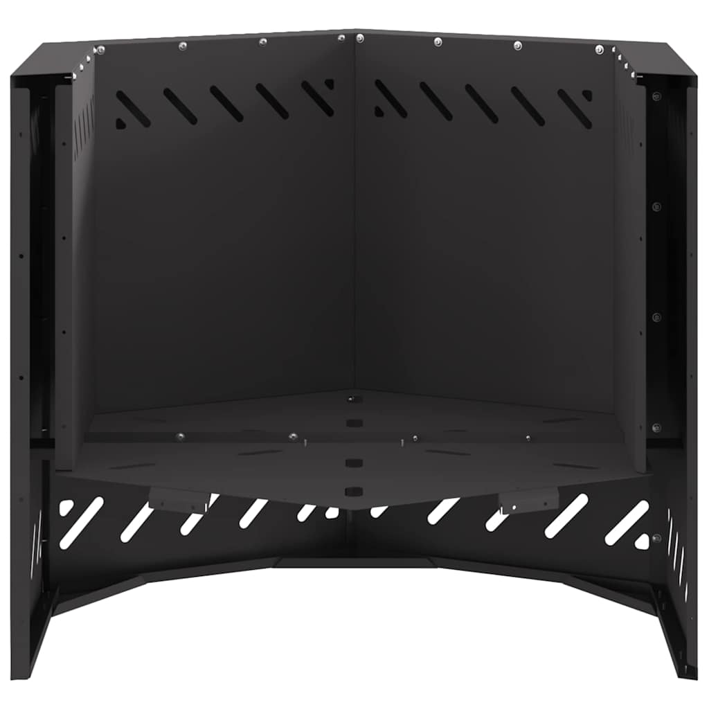 vidaXL Σόμπα Φωτιάς Χωρίς Καπνό Μαύρο 58 x 58 x 51 cm Ατσάλι