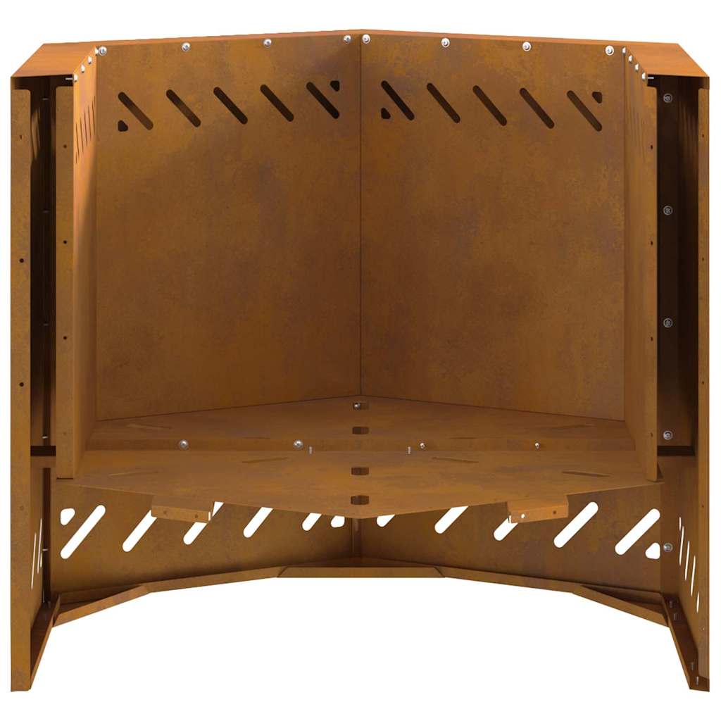 vidaXL Σόμπα Φωτιάς Χωρίς Καπνό Καφέ 58 x 58 x 51 cm Ατσάλι καιρό