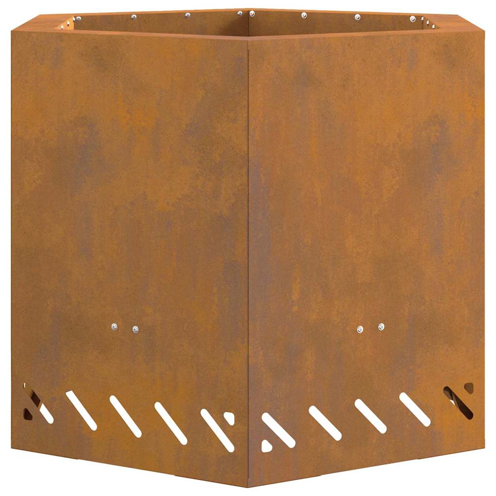 vidaXL Σόμπα Φωτιάς Χωρίς Καπνό Καφέ 58 x 58 x 51 cm Ατσάλι καιρό