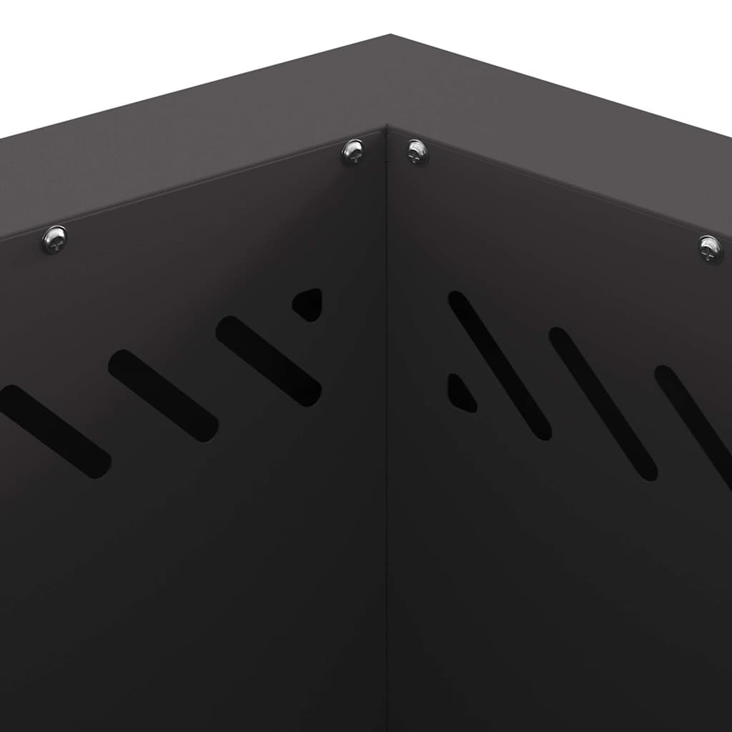 vidaXL Σόμπα Φωτιάς Χωρίς Καπνό Μαύρο 48 x 48 x 51 cm Ατσάλι