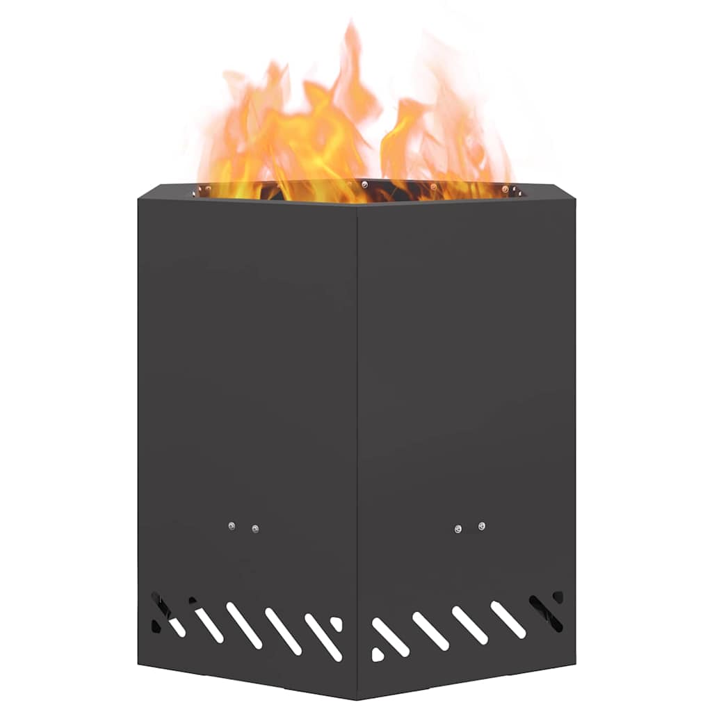 vidaXL Σόμπα Φωτιάς Χωρίς Καπνό Μαύρο 48 x 48 x 51 cm Ατσάλι