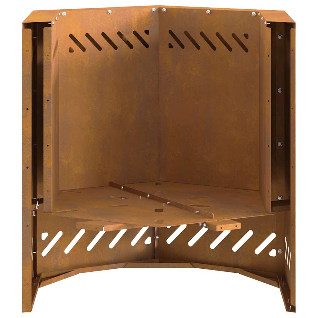 vidaXL Σόμπα Φωτιάς Χωρίς Καπνό Καφέ 48 x 48 x 51 cm Ατσάλι καιρό