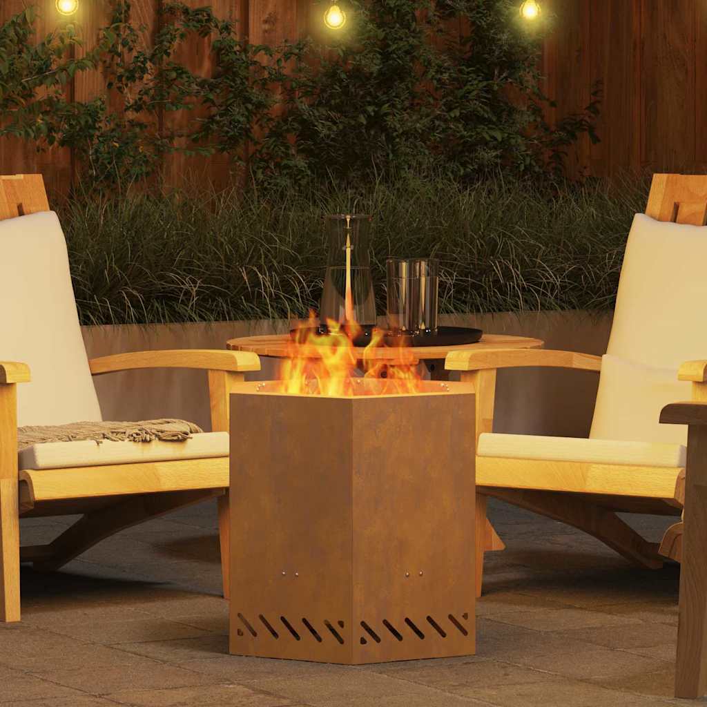 vidaXL Σόμπα Φωτιάς Χωρίς Καπνό Καφέ 48 x 48 x 51 cm Ατσάλι καιρό