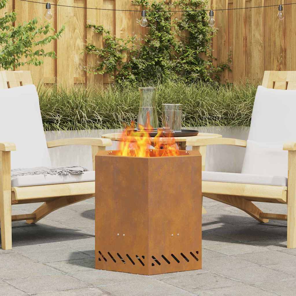 vidaXL Σόμπα Φωτιάς Χωρίς Καπνό Καφέ 48 x 48 x 51 cm Ατσάλι καιρό