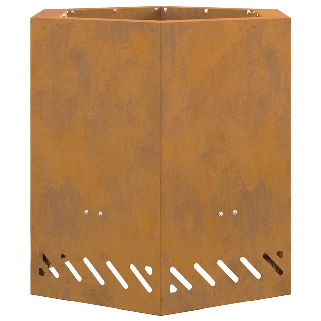vidaXL Σόμπα Φωτιάς Χωρίς Καπνό Καφέ 48 x 48 x 51 cm Ατσάλι καιρό