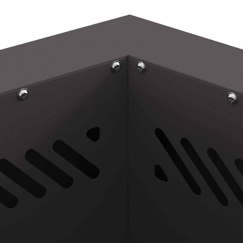 vidaXL Σόμπα Φωτιάς Χωρίς Καπνό Μαύρο 38 x 38 x 51 cm Ατσάλι